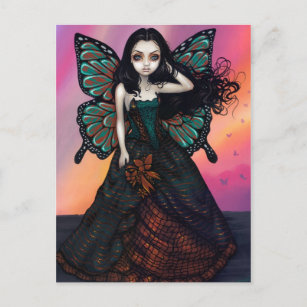 Carte postale "Coucher de soleil papillon"