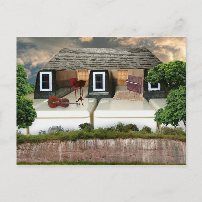Carte Postale Coucher de soleil Piano Penthouse (Devant)