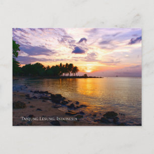 Carte Postale Coucher de soleil Rayon de soleil Ciel Plage Crépu