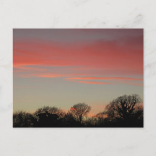 Carte Postale Coucher de soleil rural (hiver) : Cheshire, Anglet