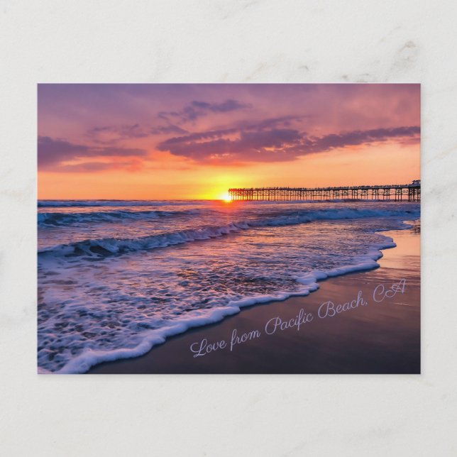 Carte Postale Coucher de Soleil San Diego Californie (Devant)