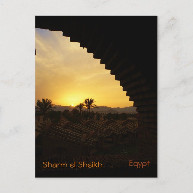 Carte Postale coucher de soleil Sharm el Sheikh (Devant)