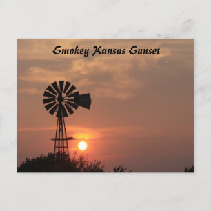 Carte Postale Coucher de soleil Smokey Kansas