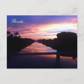 Carte Postale Coucher De Soleil Sur Canal