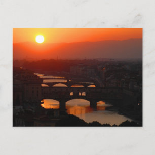 Carte Postale Coucher de soleil sur Florence