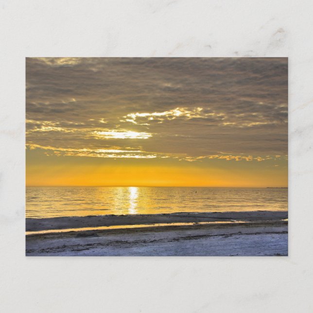 Carte Postale Coucher de soleil sur Fort Myers Beach, Floride (Devant)