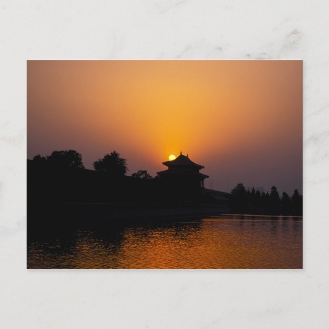 Carte Postale Coucher de soleil sur la Cité interdite - Pékin, C (Devant)