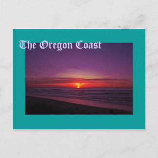 Carte Postale Coucher de soleil sur la côte de l'Oregon