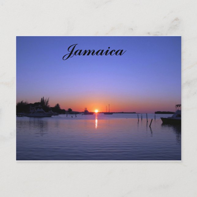 CARTE POSTALE COUCHER DE SOLEIL SUR LA JAMAÏQUE (Devant)