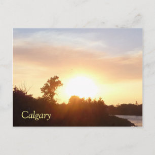 Carte Postale Coucher de soleil sur la ligne d'horizon de Calgar