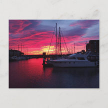 Coucher de soleil sur la marina de Hartlepool