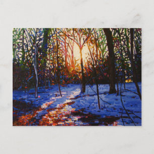 Carte Postale Coucher de soleil sur la neige 2010