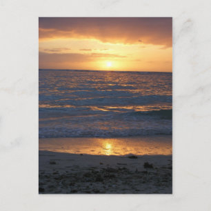 Carte Postale coucher de soleil sur la plage
