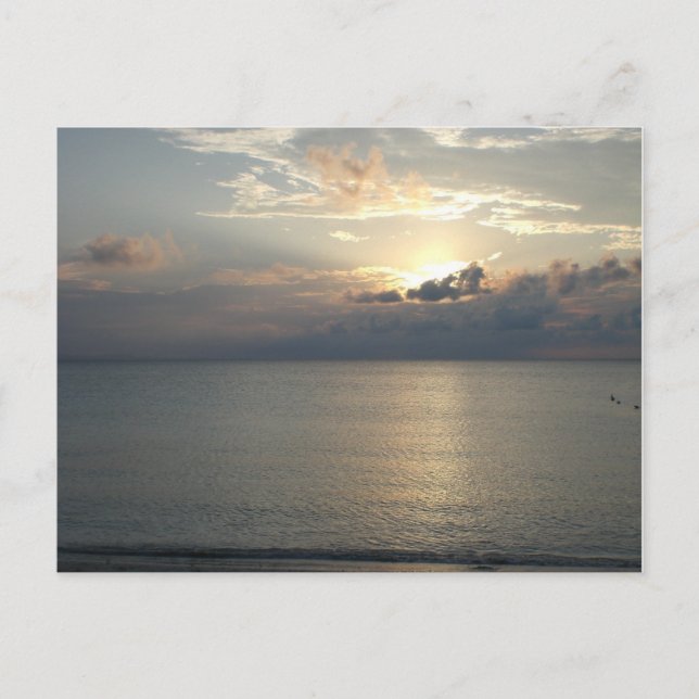 Carte Postale Coucher de soleil sur la plage cubaine (Devant)