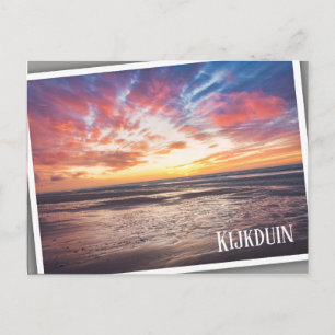 Carte Postale Coucher de soleil sur la plage et la mer