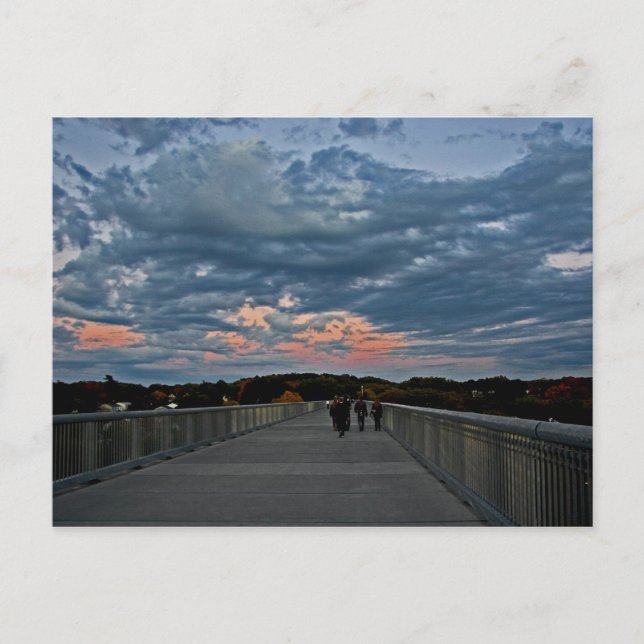 Carte Postale Coucher de soleil sur la promenade (Devant)