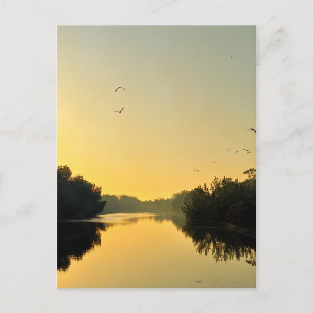 Carte Postale Coucher de soleil sur la rivière Negril (Devant)