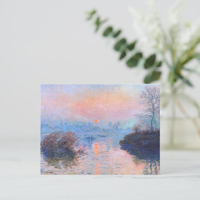 Carte Postale Coucher de soleil sur la Seine Claude Monet (Debout devant)