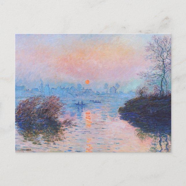 Carte Postale Coucher de soleil sur la Seine par Claude Monet (Devant)