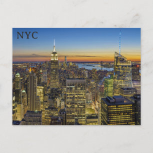 Carte Postale Coucher de soleil sur la skyline de New York