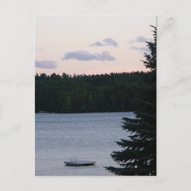 Carte Postale Coucher de soleil sur le lac (Devant)
