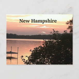 Carte Postale coucher de soleil sur le lac