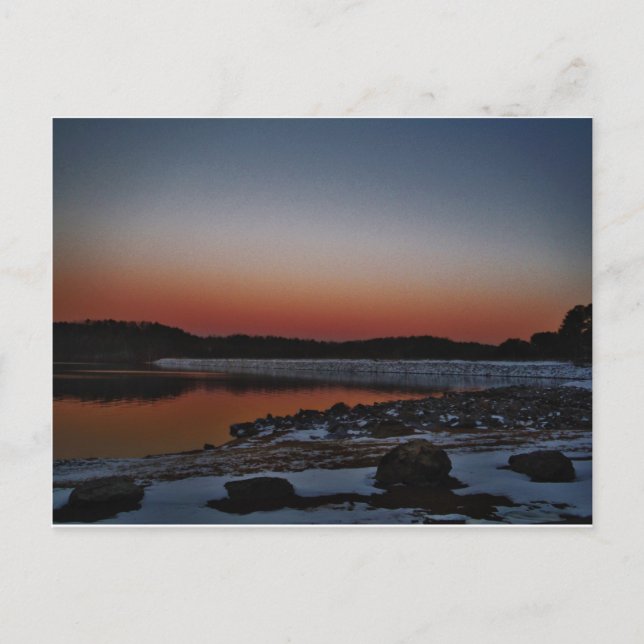 Carte Postale Coucher de soleil sur le lac Arrowhead (Devant)