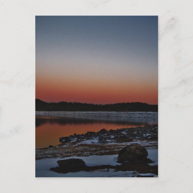 Carte Postale Coucher de soleil sur le lac Arrowhead (Devant)