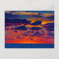 Coucher de soleil sur le lac Michigan à Ludington,