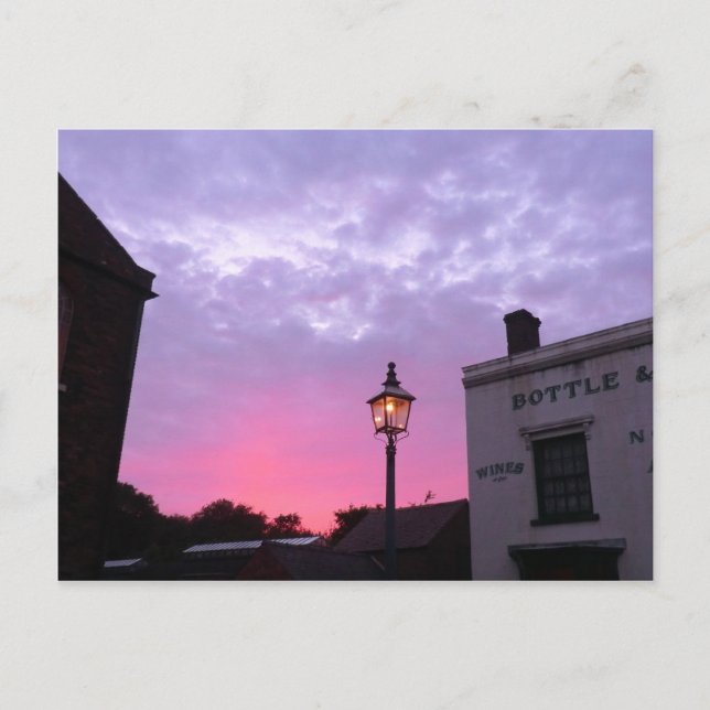 Carte Postale Coucher de soleil sur le musée Black Country (Devant)