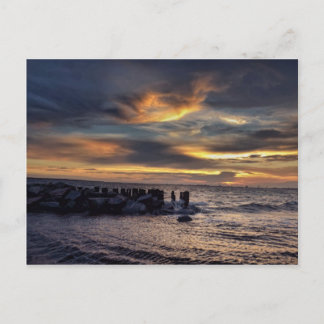 Carte Postale Coucher de soleil sur le port de Charleston