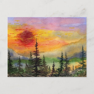 Carte postale "Coucher de soleil sur le Senic" Cou
