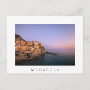 Carte Postale Coucher de soleil sur le village de Manarola dans
