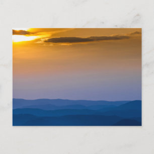 Carte Postale Coucher de soleil sur les montagnes Allegheny, Vir