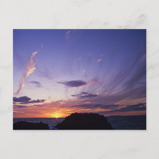 Carte Postale Coucher de soleil sur l'océan Atlantique de Cornwa