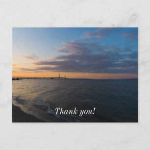 Carte Postale Coucher de soleil sur Mackinaw City