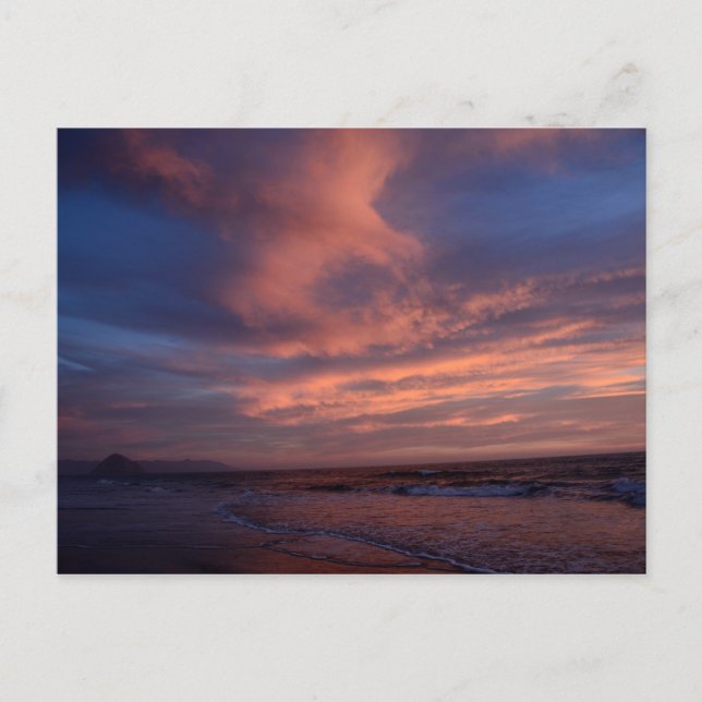 Carte Postale Coucher de soleil sur Morro Strand (Devant)