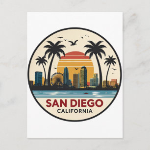 Carte Postale Coucher de soleil sur San Diego Californie
