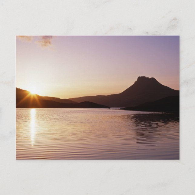 Carte Postale Coucher de soleil sur Stac Pollaidh Écosse (Devant)