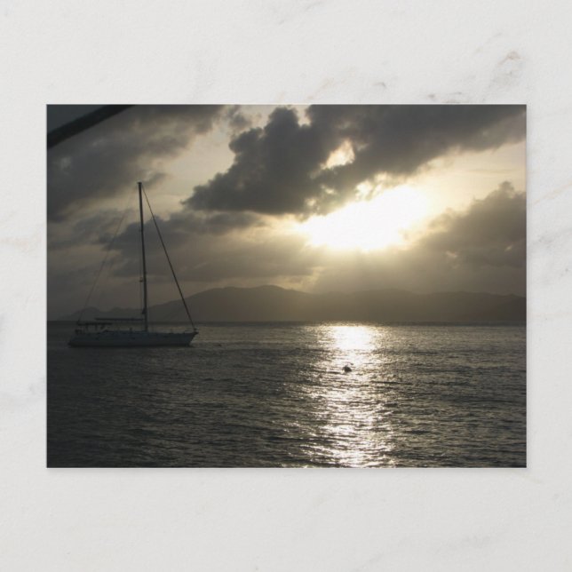 Carte Postale Coucher de soleil sur Tortola (Devant)