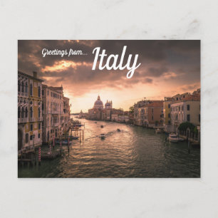 Carte Postale Coucher de soleil sur Venise Italie