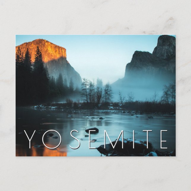 Carte Postale Coucher de soleil sur Yosemite (Devant)