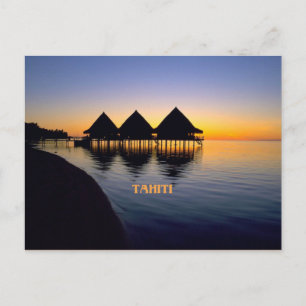 Carte Postale Coucher de soleil tahitien