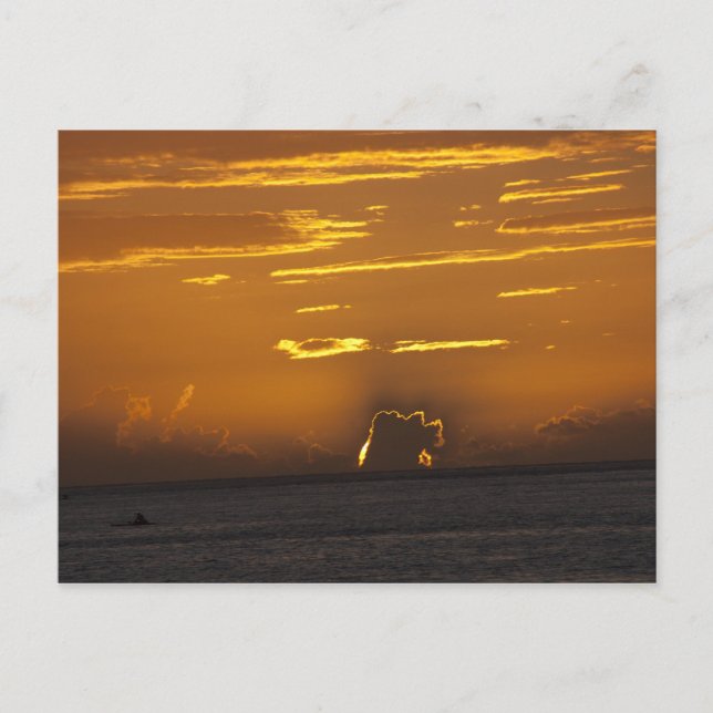Carte Postale Coucher de soleil tahitien (Devant)