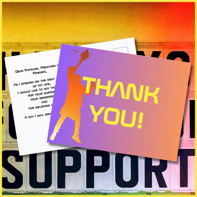 Carte Postale Coucher de soleil vibrant Technologie moderne Grad (Créateur téléchargé)