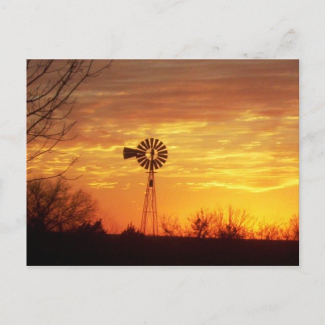 Carte Postale Coucher du soleil (Devant)