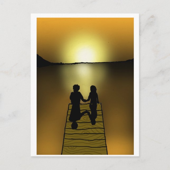 Carte Postale Coucher du soleil (Devant)