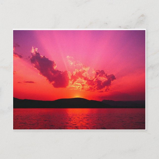 Carte Postale Coucher du soleil (Devant)