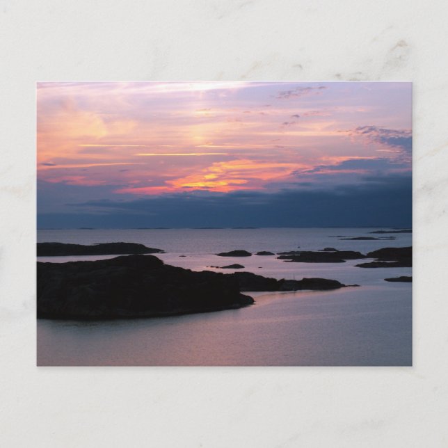 Carte Postale Coucher du soleil (Devant)