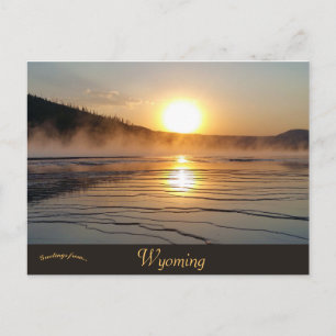 Carte Postale Coucher du soleil au parc naturel de Yellowstone T